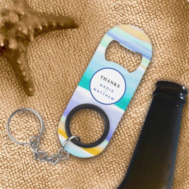 Abstract tropical tidal blue aqua yellow wedding (Creator Uploaded)