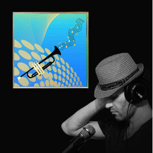 Abstract Trumpet Music Foil Prints