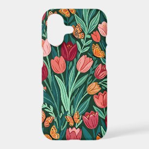 Abstract Tulip Butterfly Garden iPhone Cases