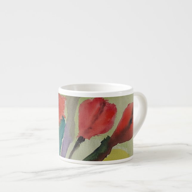 Abstract Tulips Espresso Cup (Front Right)
