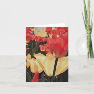 Abstract Tulips Note Cards