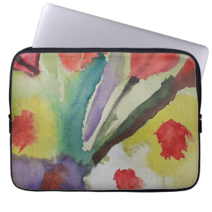 Abstract Tulips & Spring Flowers Laptop Sleeve