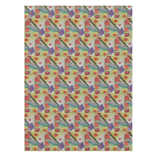 Abstract Tulips & Spring Flowers  Tablecloth