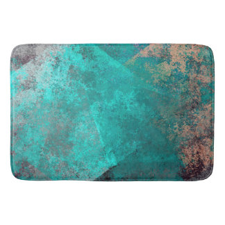 abstract turquoise teal grunge texture background bath mat