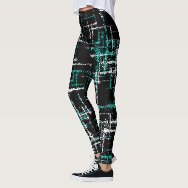 abstract turquoise white criss cross 