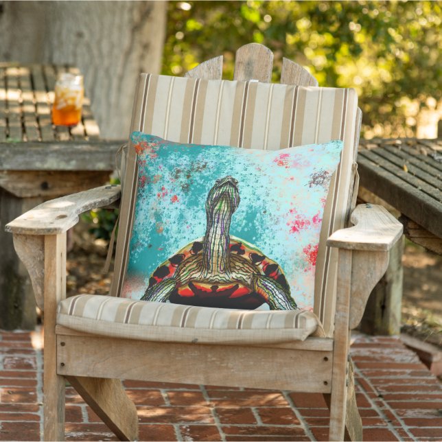 Abstract Turtle Artwork Cushion (Chair)