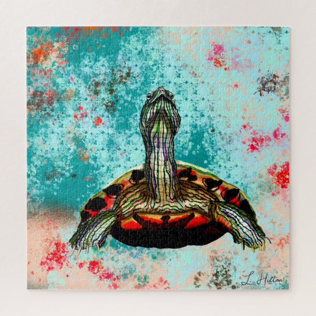 Abstract Turtle Artwork Jigsaw Puzzle (Vertical)