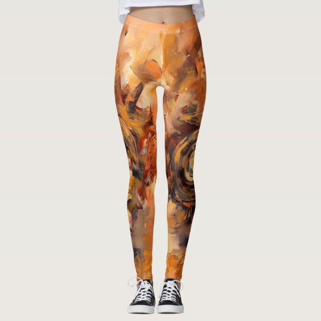 Abstract Turtle Leggings (Front)