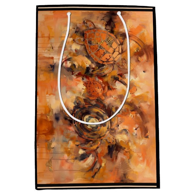 Abstract Turtle Medium Gift Bag (Front)