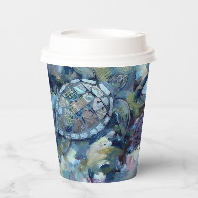 Abstract Turtle Paper Cups (Front)