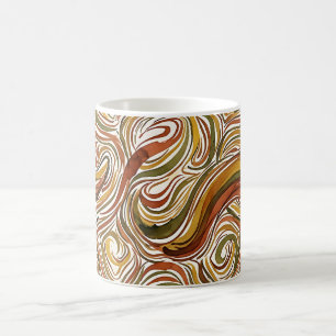 Abstract Turtle Shell Pattern Earth Coffee Mug