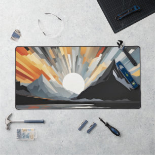 Abstract Twilight Desk Mat