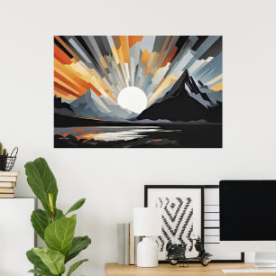 Abstract Twilight Poster
