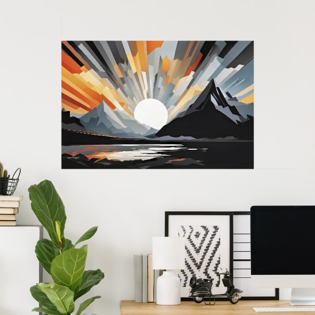 Abstract Twilight Poster (Home Office)