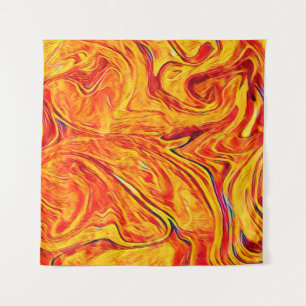 Abstract twirl waves texture backgruond. Bright co Tapestry