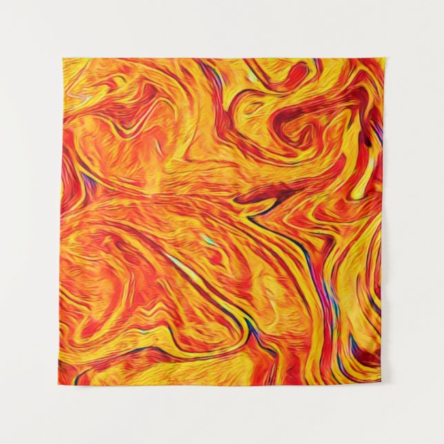 Abstract twirl waves texture backgruond. Bright co Tapestry (Front)