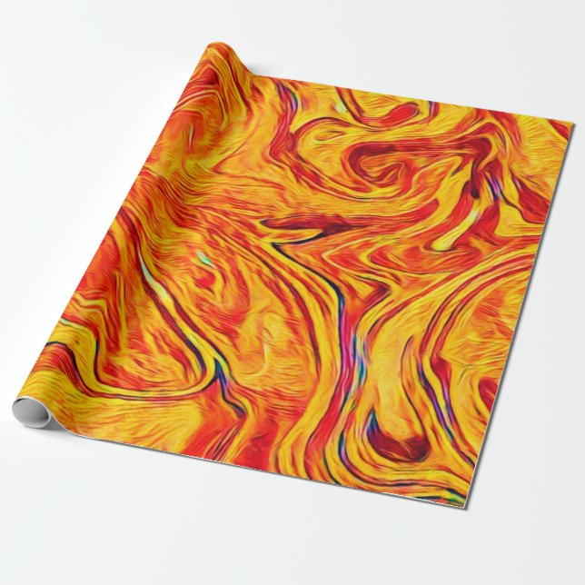 Abstract twirl waves texture backgruond. Bright co Wrapping Paper (Unrolled)