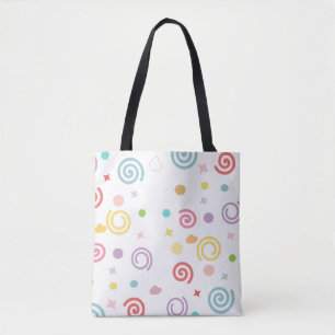 Abstract Twirls Circle  Tote Bag