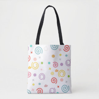 Abstract Twirls Circle  Tote Bag