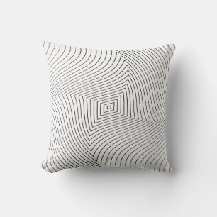 Abstract twisted background. Lines of variable thi Cushion