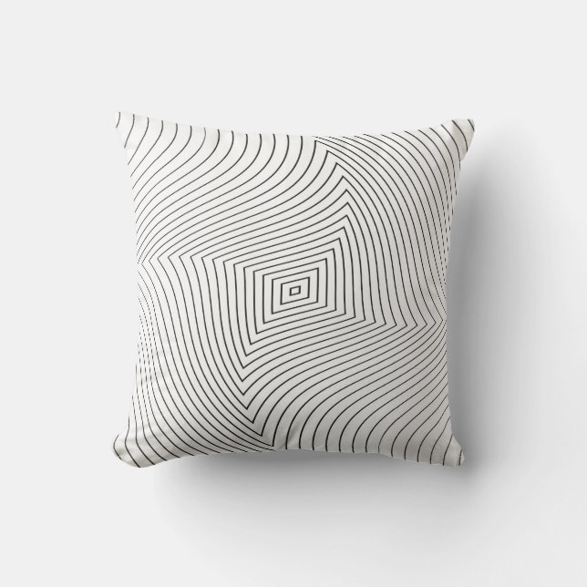Abstract twisted background. Lines of variable thi Cushion (Front)