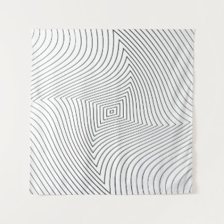 Abstract twisted background. Lines of variable thi Tapestry