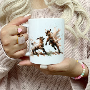 Abstract Two Goats Mug