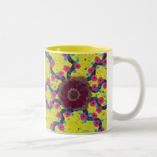 Abstract two-tone mug