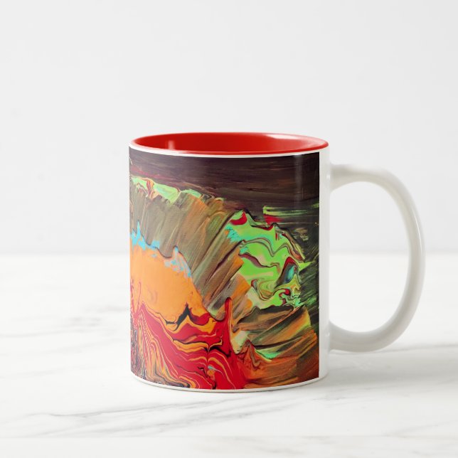 Abstract Two-Tone Mug "Orange Blast" (Right)