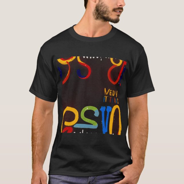Abstract Typography Art | Vibrant & Dynamic T-Shirt (Front)