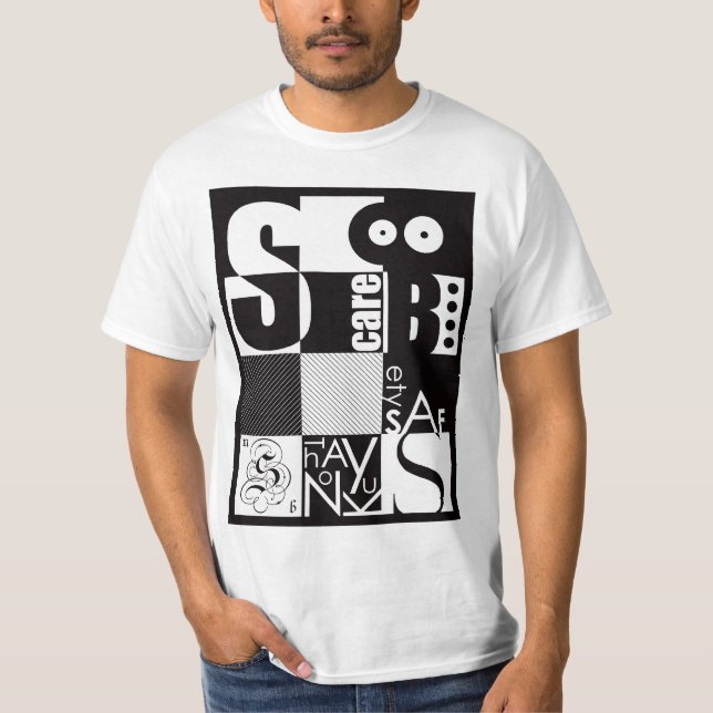 Abstract Typography T-Shirt (Front)