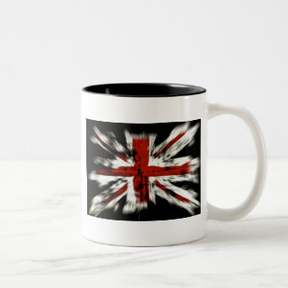 Abstract UK Flag Two-Tone Coffee Mug