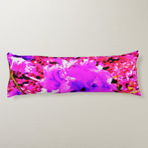 Abstract Ultra Violet Purple Iris on Red Body Cushion