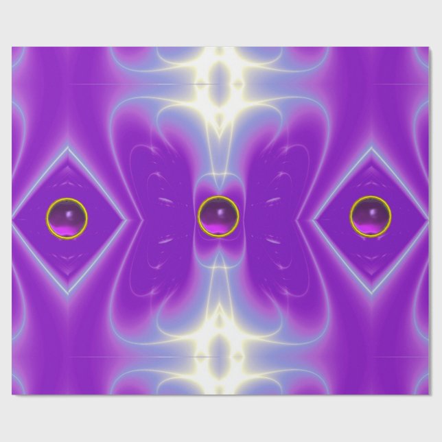 ABSTRACT ULTRA VIOLET PURPLE LIGHT WAVES,SWIRLS WRAPPING PAPER (Flat)