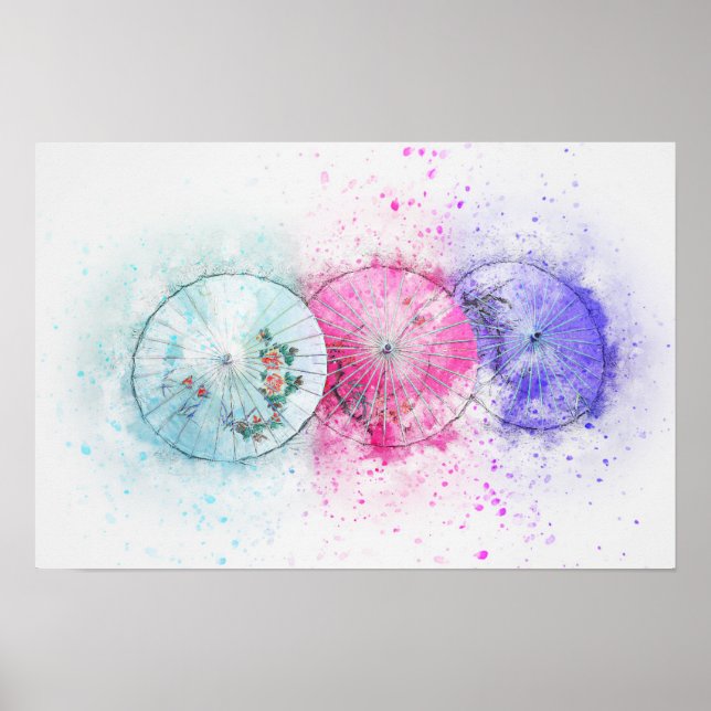 Abstract  Umbrella Art Poster (Front)