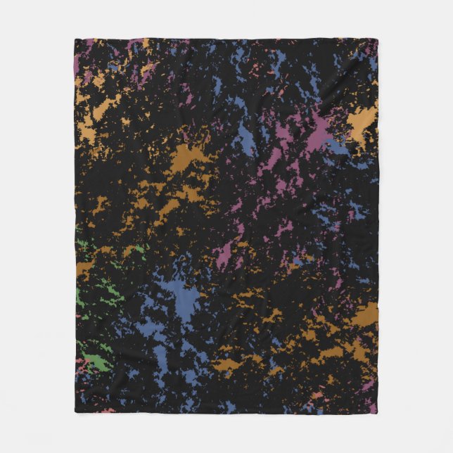 Abstract Uneven Pattern Fleece Blanket (Front)