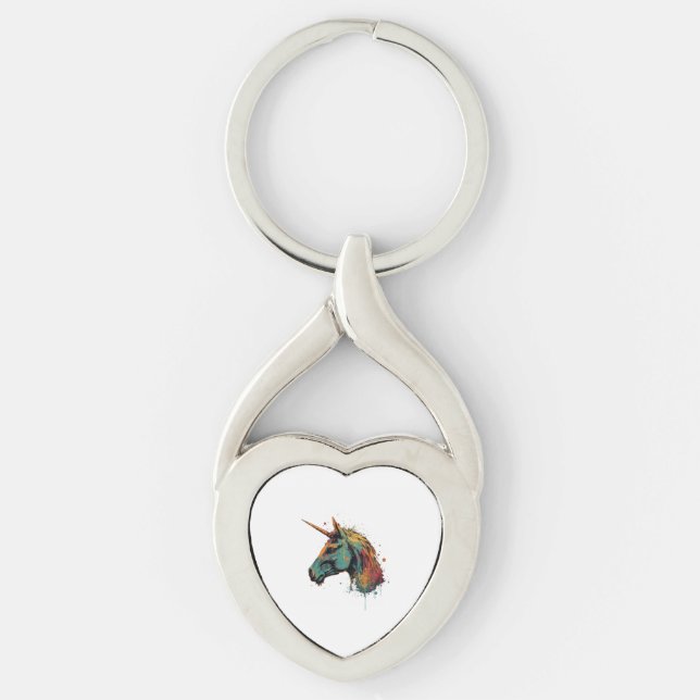 Abstract Unicorn Key Ring (Front)