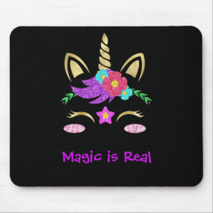 Abstract Unicorn Magic Rainbow Colours Personalise Mouse Pad