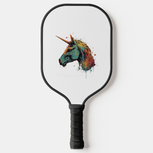 Abstract Unicorn Pickleball Paddle (Front)