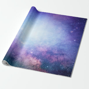 Abstract universe smoke stars wrapping paper