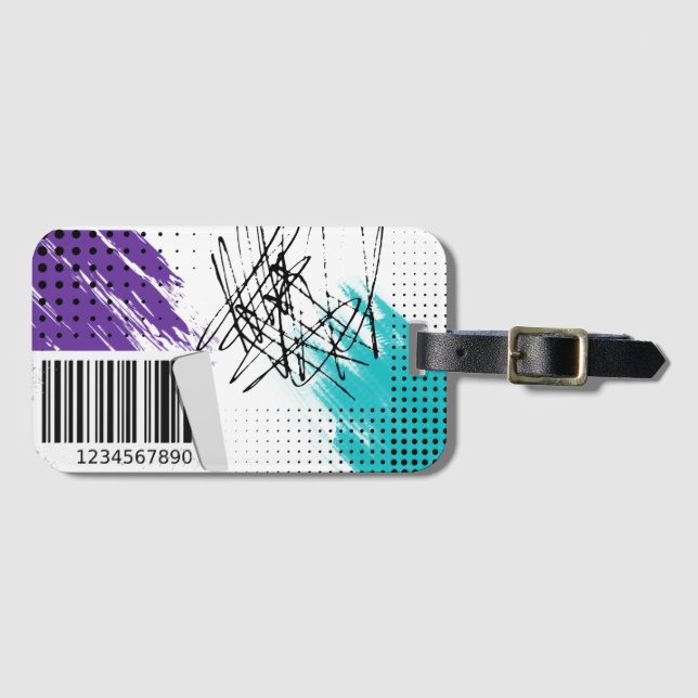 Abstract UPS on luggage tag (Front Horizontal)