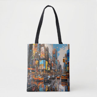 Abstract Urban City Street Painting Tote Bag