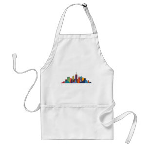 Abstract Urban Skyline Vector Standard Apron