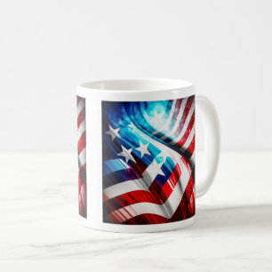 Abstract USA Flag Classic Mug, 11 oz  Coffee Mug