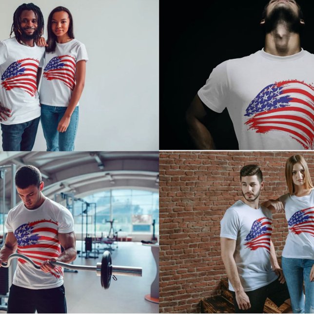 abstract usa flag tshirt (Creator Uploaded)