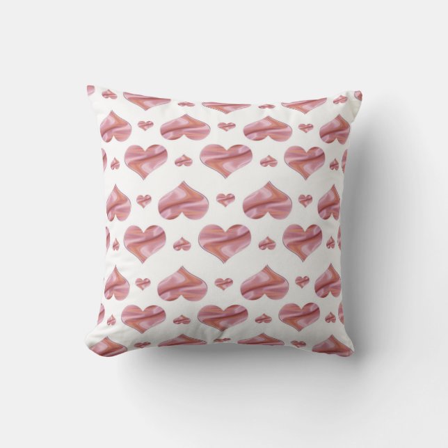 abstract valentine's love pattern with hearts. cushion (Front)