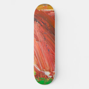 Abstract Vertical Gesture in Red Skateboard