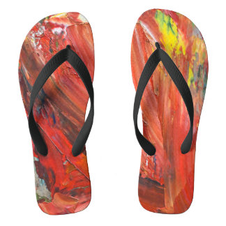 Abstract Vertical Gesture in Red Thongs