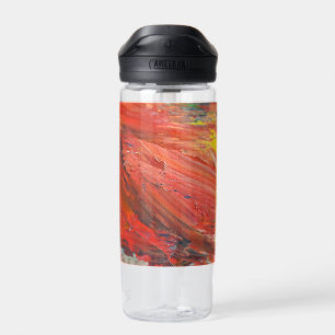 Abstract Vertical Gesture in Red Water Bottle