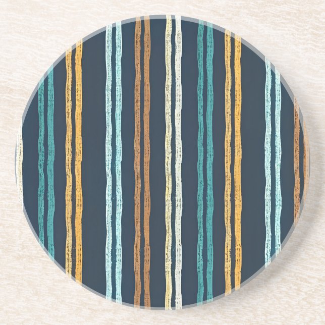 Abstract Vertical Lines pattern Coaster (Front)